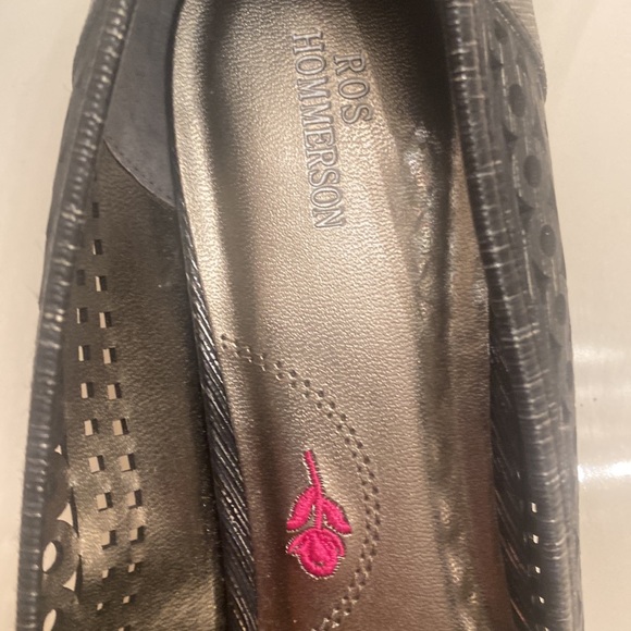 Ros Hommerson  tina black metallic pump workwear casual size 10WW New - Picture 11 of 11